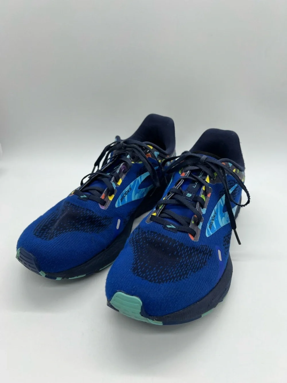 Brooks Men's Navy and Teal Launch 9 Bowl O Brooks Running Shoes Size 10.5